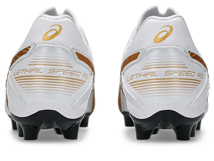 ASICS MEN'S LETHAL SPEED WHITE/GOLD FOOTBALL BOOTS