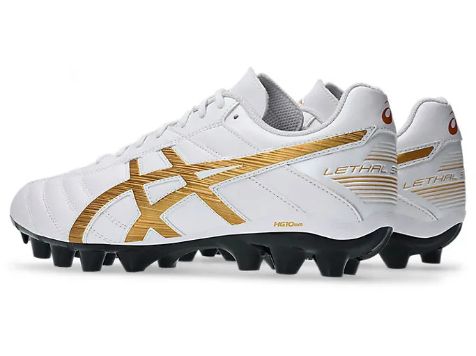 ASICS MEN'S LETHAL SPEED WHITE/GOLD FOOTBALL BOOTS