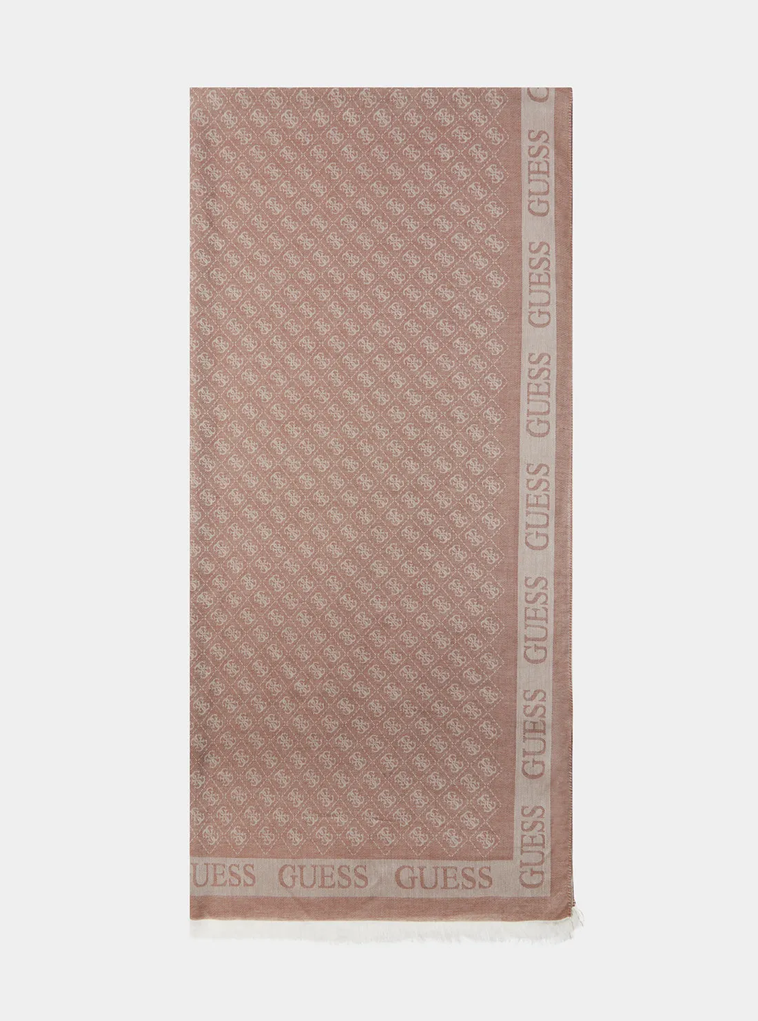 Beige Tan Shemara Jacquard Scarf Guess