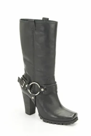 Bronx shoes women's boots leather boots in black NEW