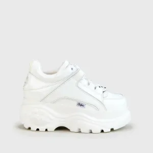 Buffalo London Classic Boots Shoes Platform Shoes 90s White Patent Leather Shiney