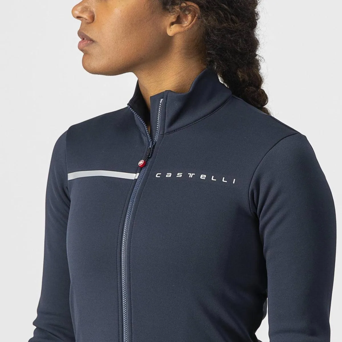Castelli Sinergia 2 Womens Cycling Jersey (Savile Blue/Silver)