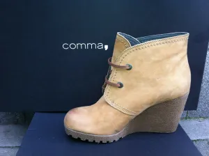COMMA, women's shoes shoes ankle boots Sasha lace bootie genuine leather