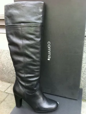 COMMA, women's shoes shoes boots boots leather Toni high boot genuine leather