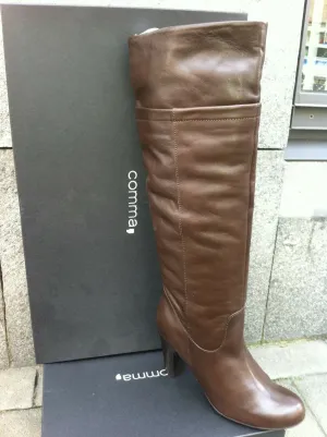 COMMA, women's shoes shoes boots boots leather Toni high boot genuine leather