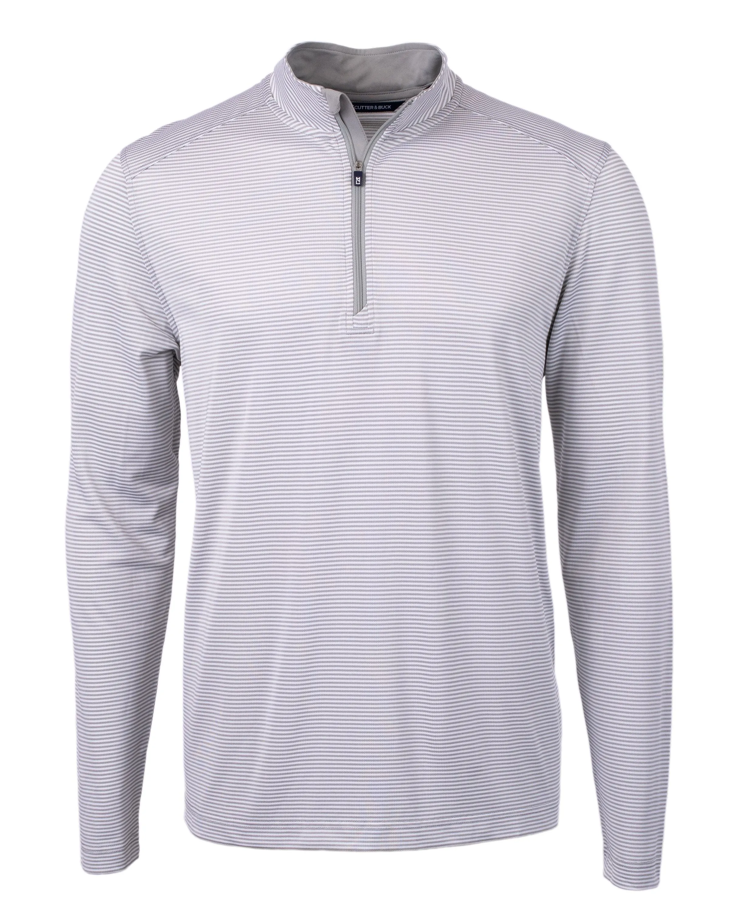 Cutter & Buck Tall Virtue Eco Pique Micro Stripe Recycled Quarter Zip