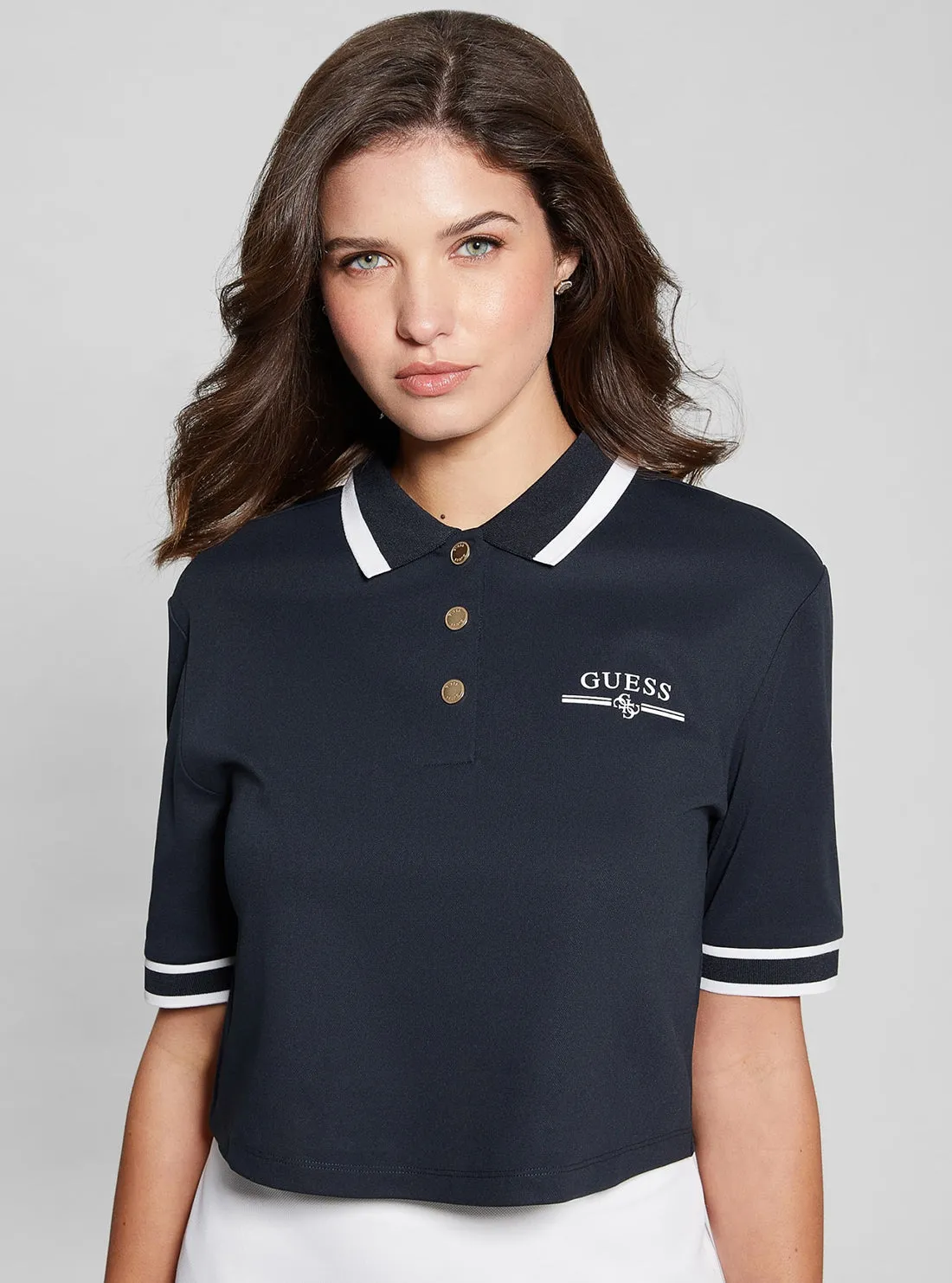 Eco Navy Arleth Active Polo T-Shirt Guess