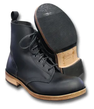 HANDMADE BLACK 178 LEATHER BOOTS Silvermans