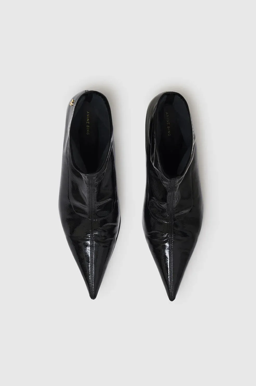 Hilda Boots - High-Shine Black -ANINE BING