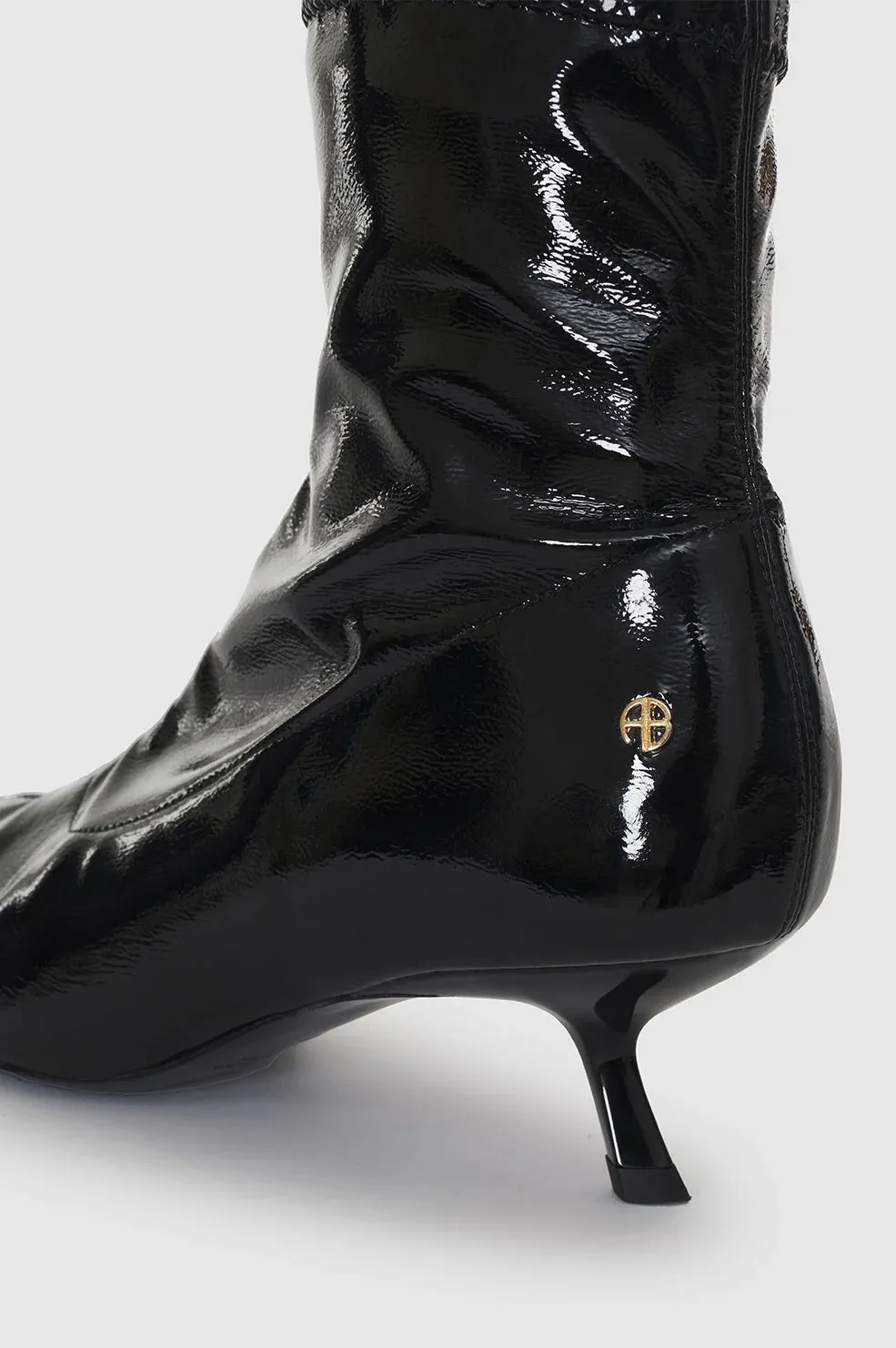 Hilda Boots - High-Shine Black -ANINE BING