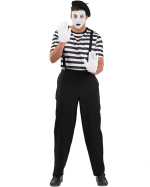 Mime Artist Mens Costume