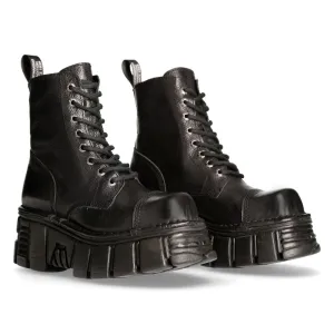 New Rock Boots genuine leather 8 holes with platform heel (soft, fine-grain leather)