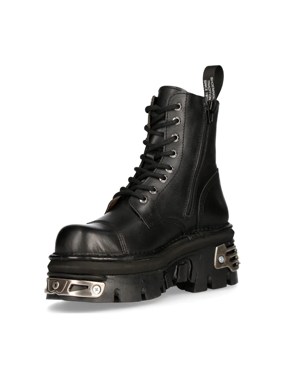 New Rock Boots Shoes Boots Platform Black METALLIC M-NEWMILI083-S36