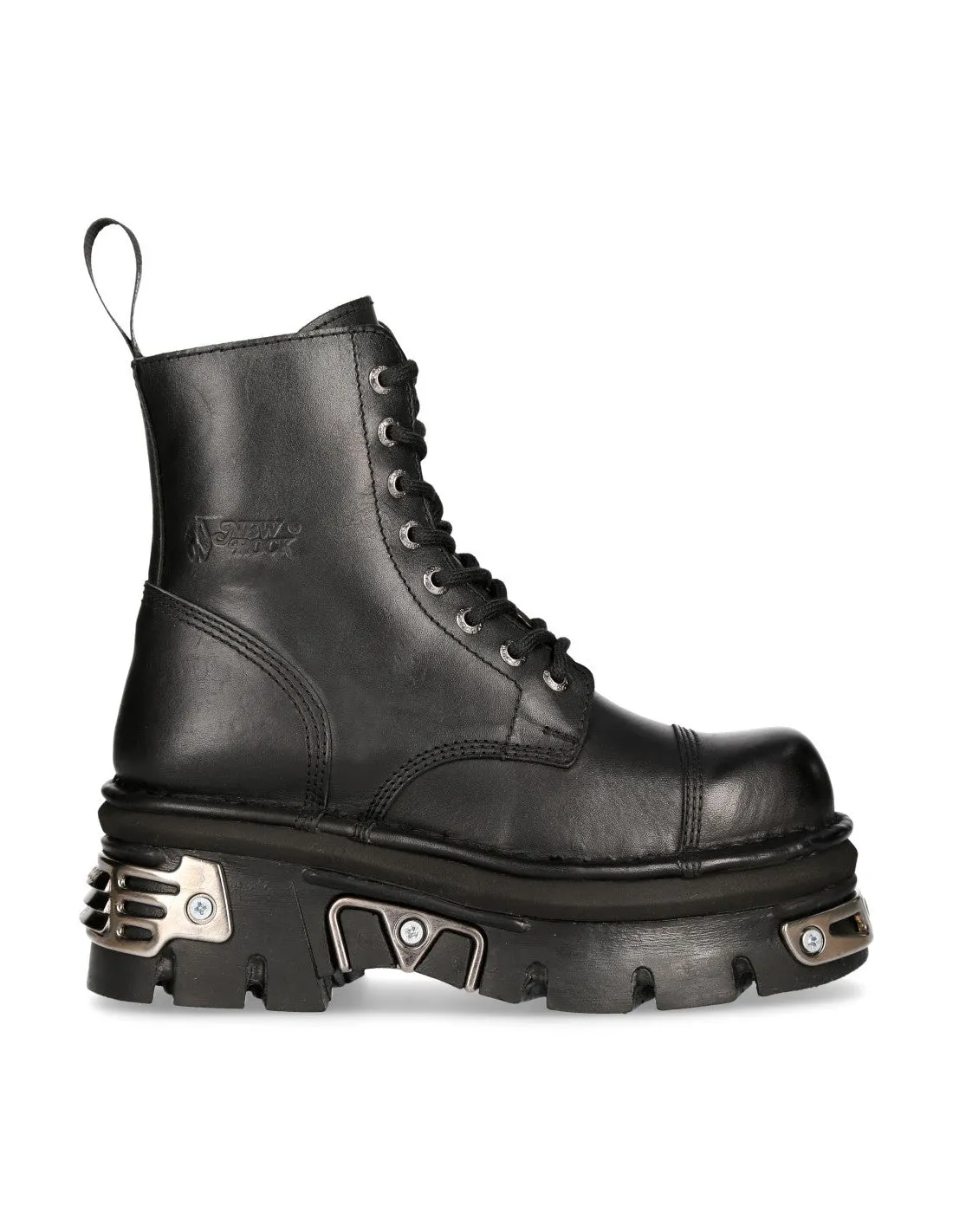 New Rock Boots Shoes Boots Platform Black METALLIC M-NEWMILI083-S36