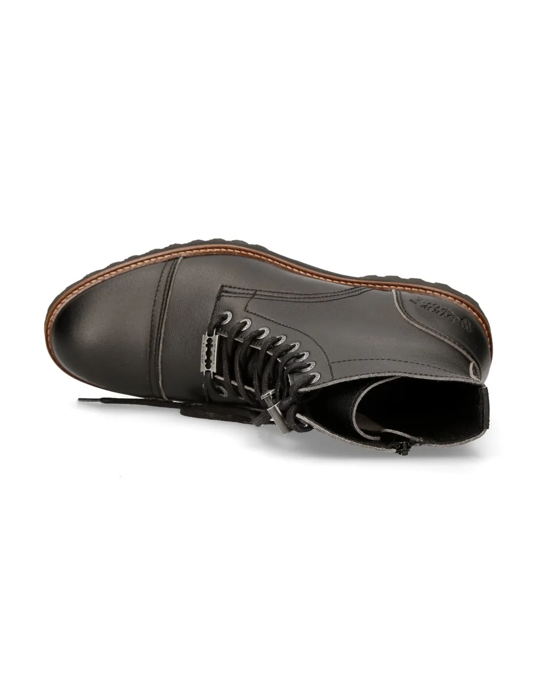 New Rock M-MONTAGNA002-S1 Boots Shoes Real Leather Black