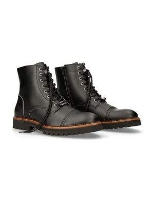 New Rock M-MONTAGNA002-S1 Boots Shoes Real Leather Black