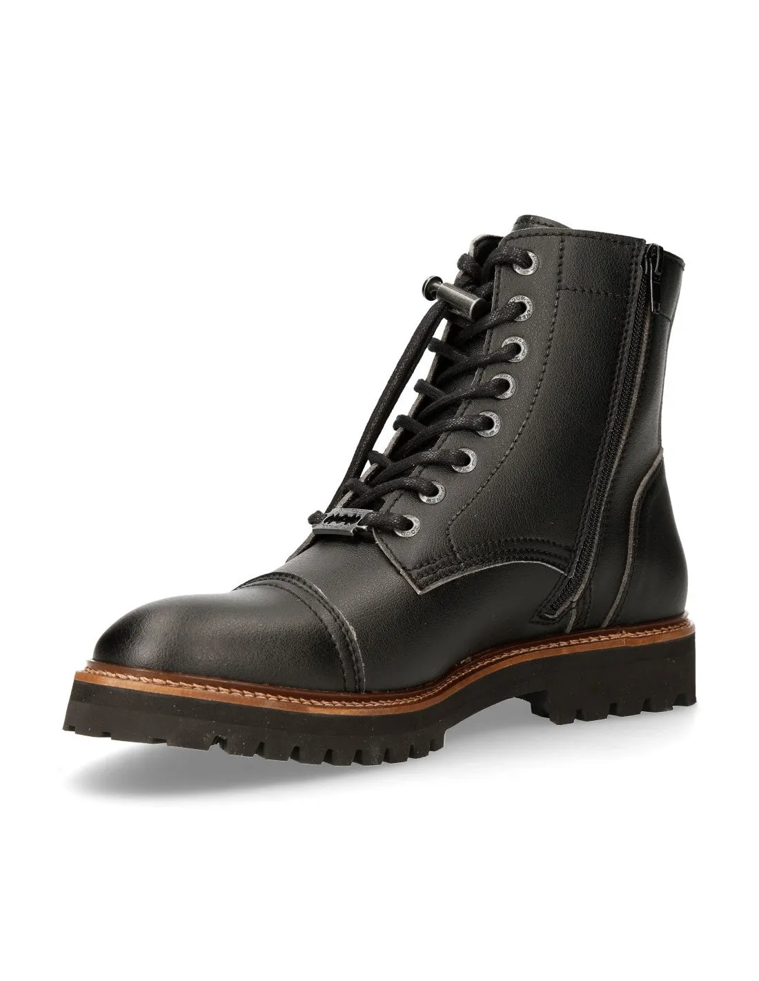 New Rock M-MONTAGNA002-S1 Boots Shoes Real Leather Black