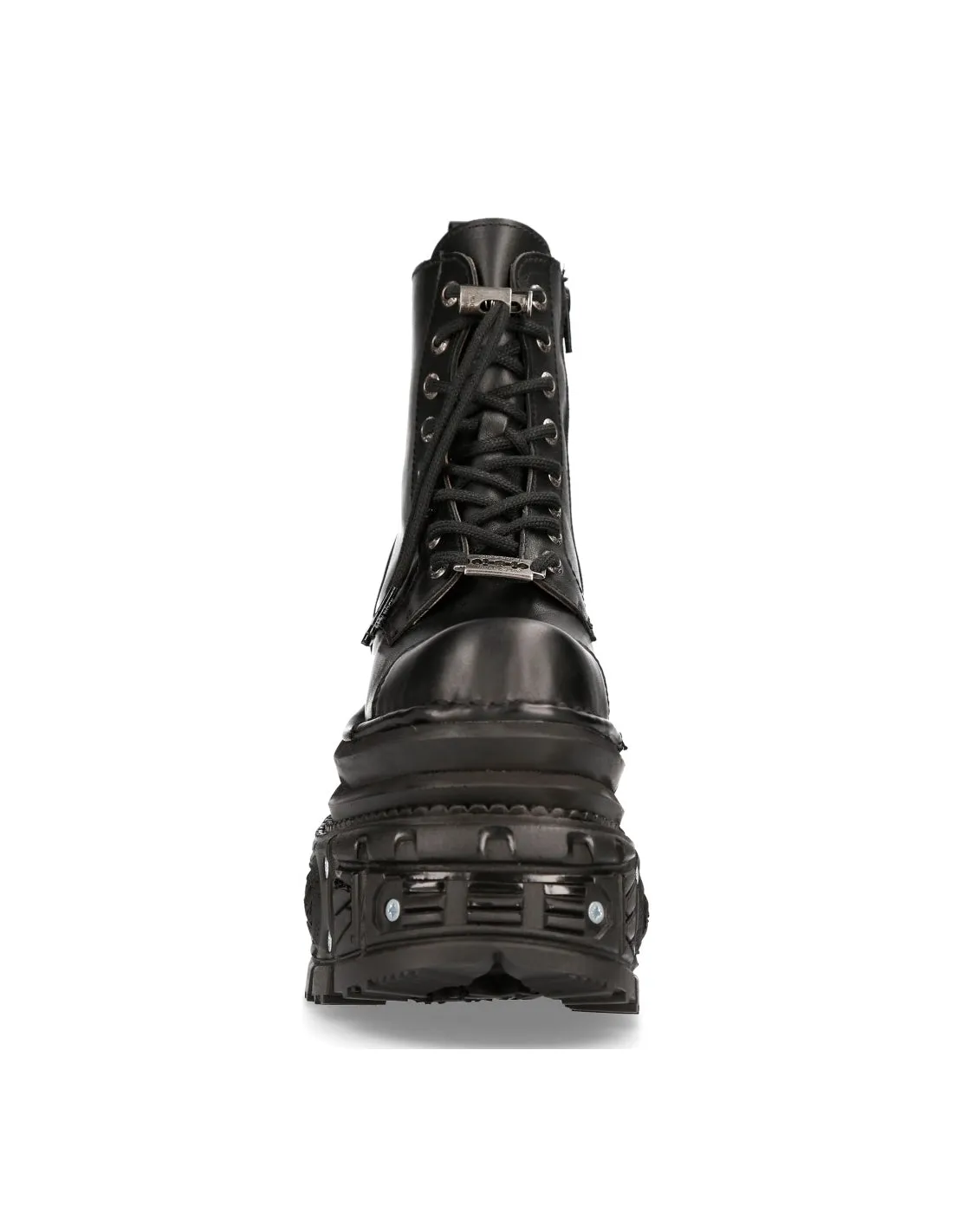 New Rock Shoes Boots Boots M-MILI083CCT-C4 Gothic Tank Collection Black Genuine Leather