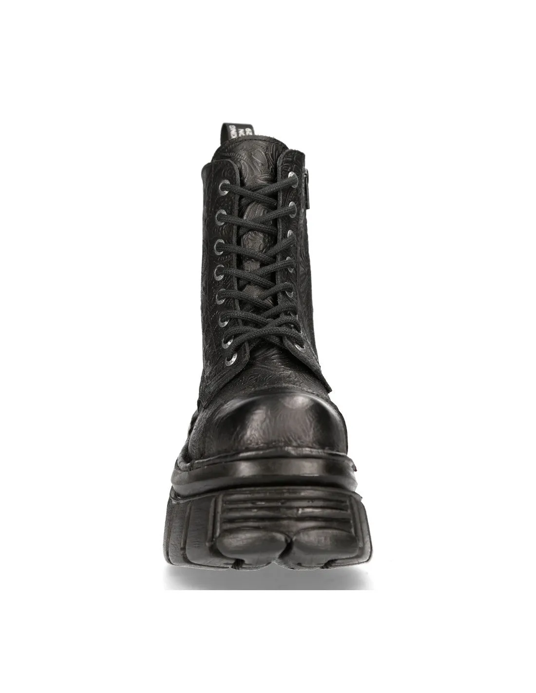 New Rock Shoes Shoes Boots Boots M-MILI083C-S58 Gothic Genuine Leather Vintage Flower