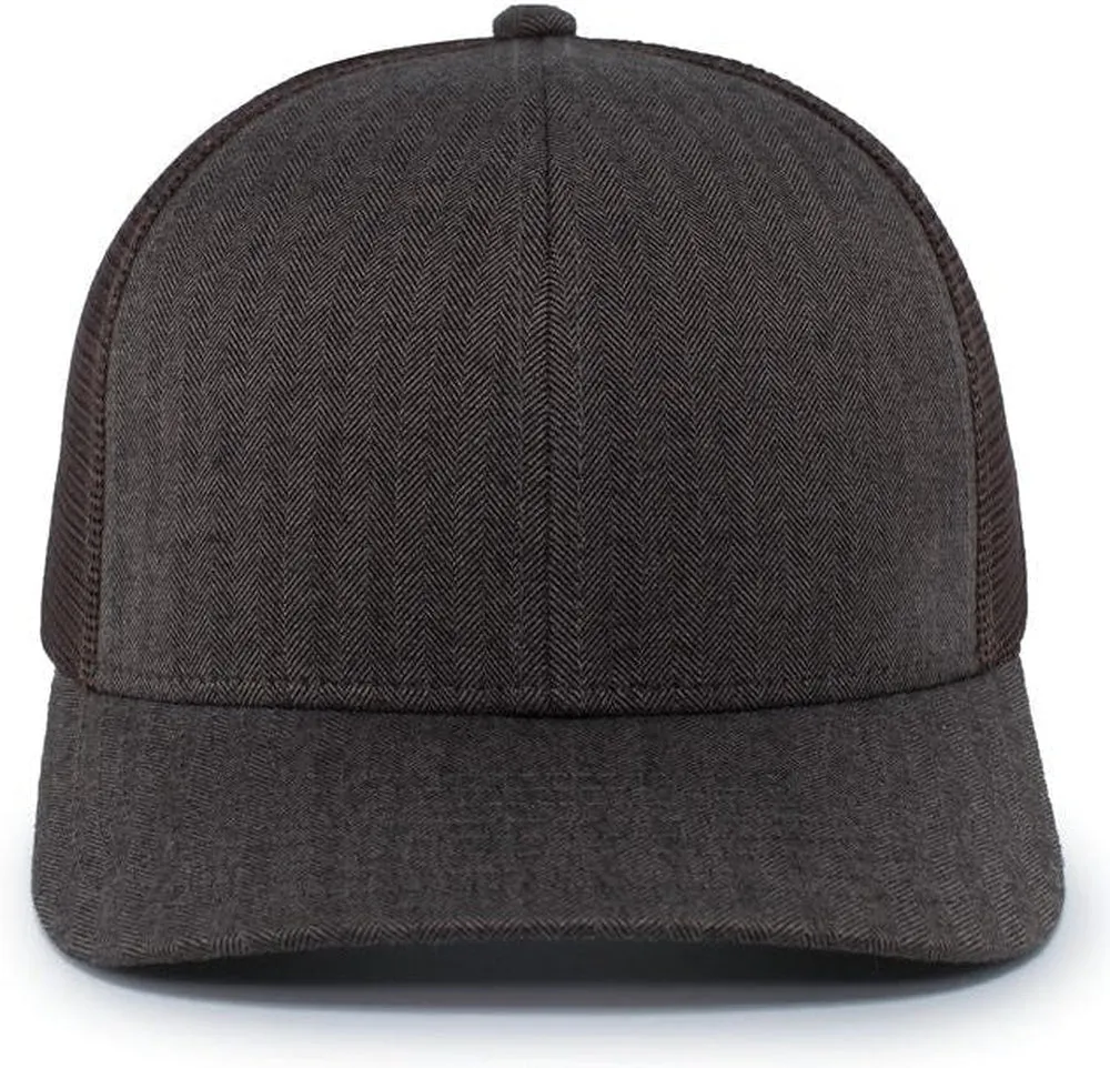 Pacific Headwear Herringbone Trucker Cap