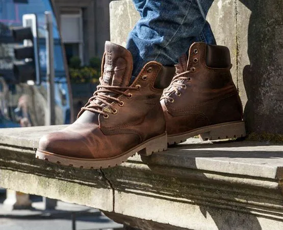 Panama Jack Men's Shoes Ankle Boots Shoes Brown Napa Grass Cuero Bark