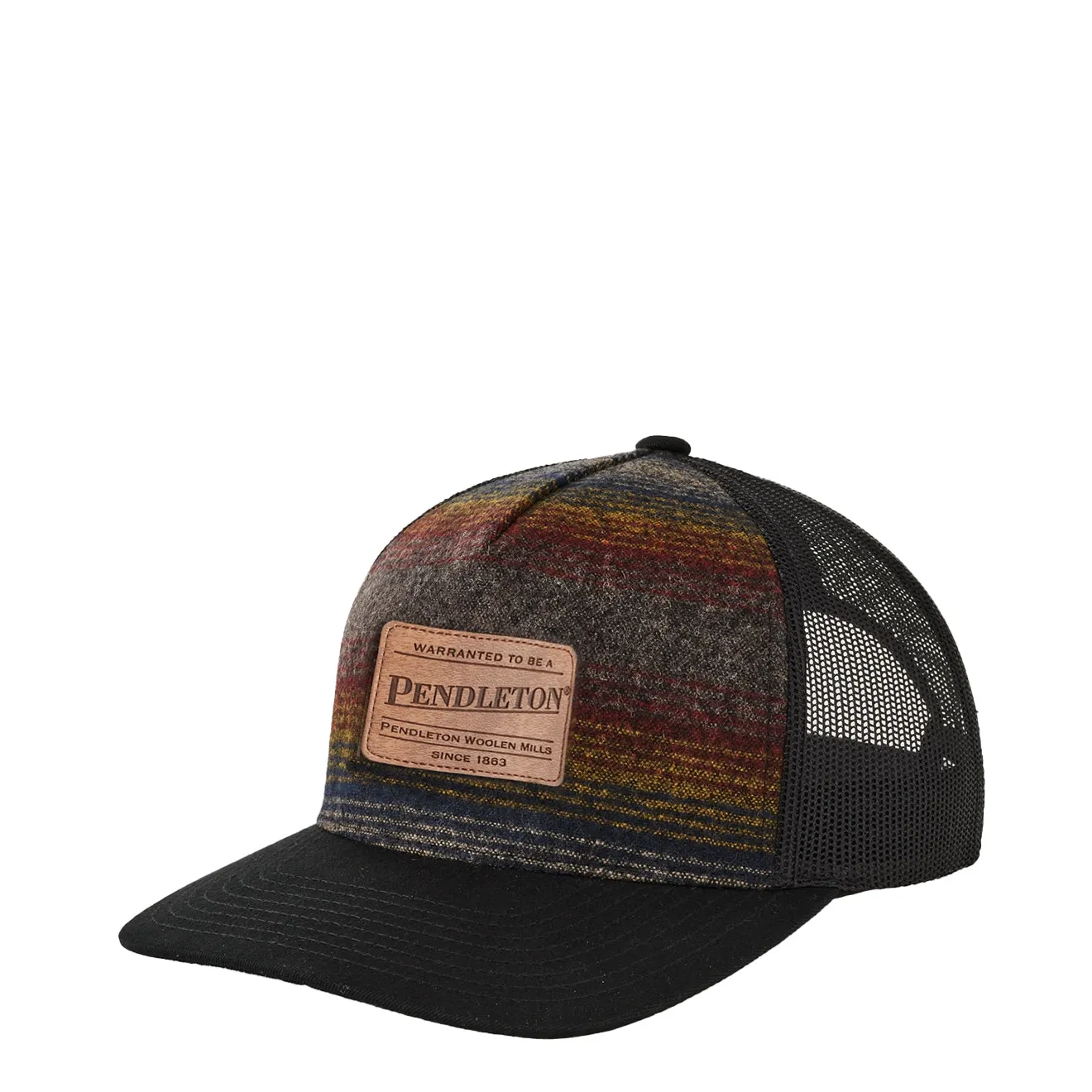 Pendleton Wool Trucker Brown Multi Ombre Stripe