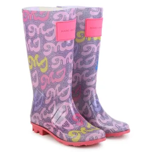 Purple Logo Rain Boots