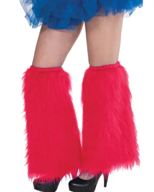Red Plush Leg Warmers