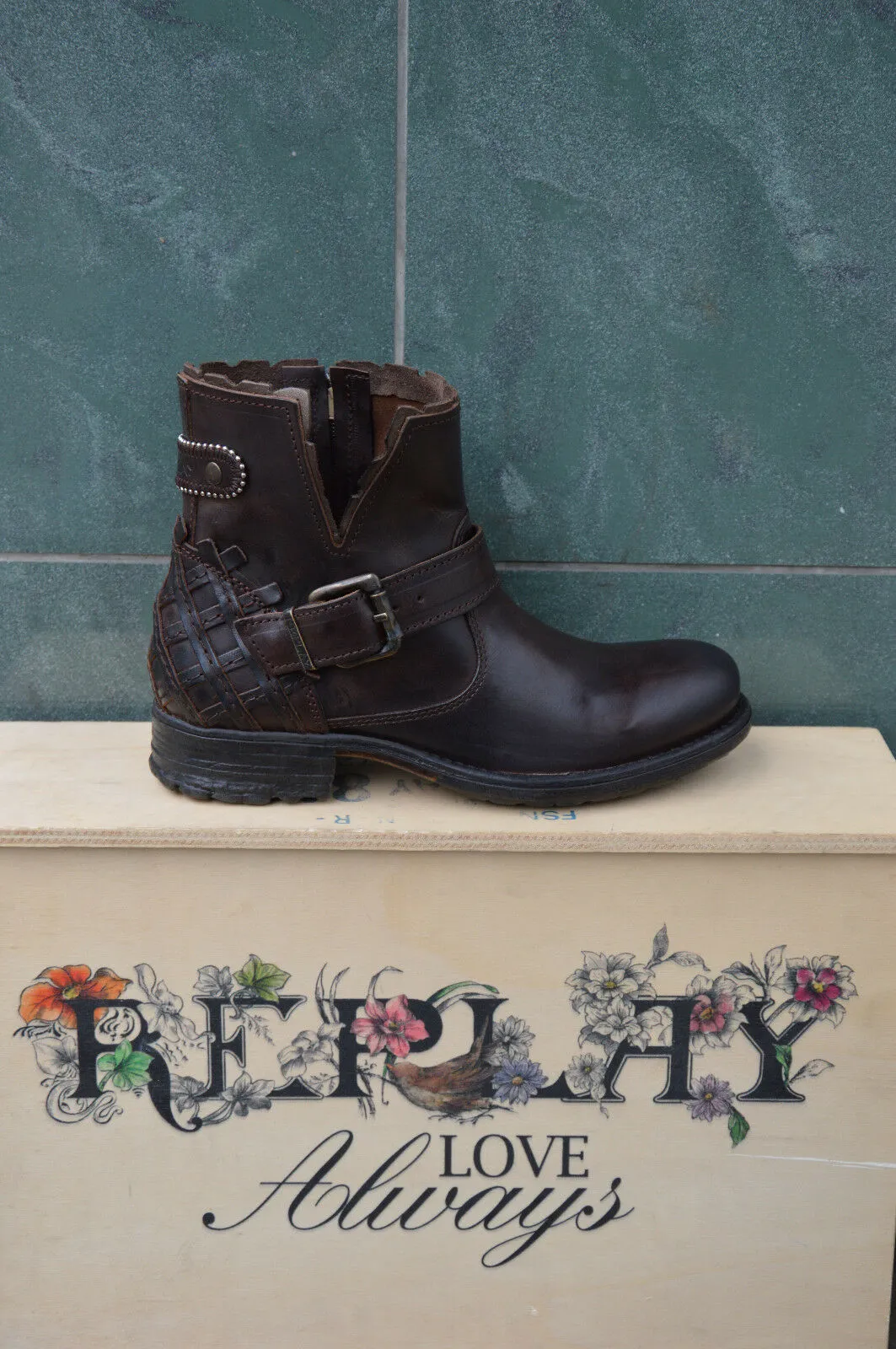 Replay Women's Shoes Ankle Boots Shoes Shoes Boots Leather Brown Brown