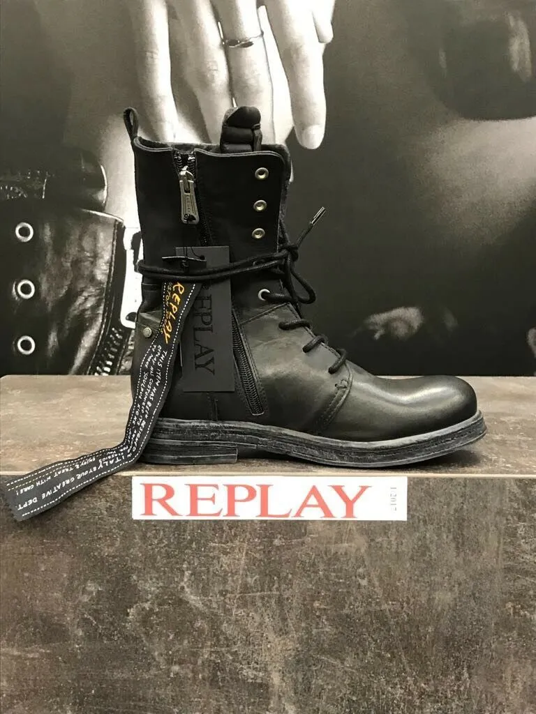 Replay Women's Shoes Shoes Boots Ankle Boots Leather Amory Head Banger Club