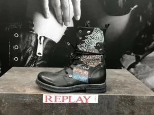 Replay Women's Shoes Shoes Boots Ankle Boots Leather Amory Head Banger Club