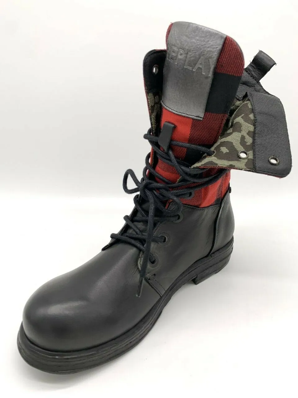 Replay women's shoes shoes boots ankle boots leather black RED NEW