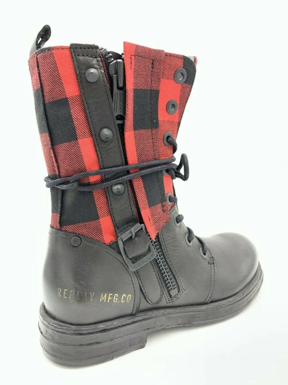 Replay women's shoes shoes boots ankle boots leather black RED NEW