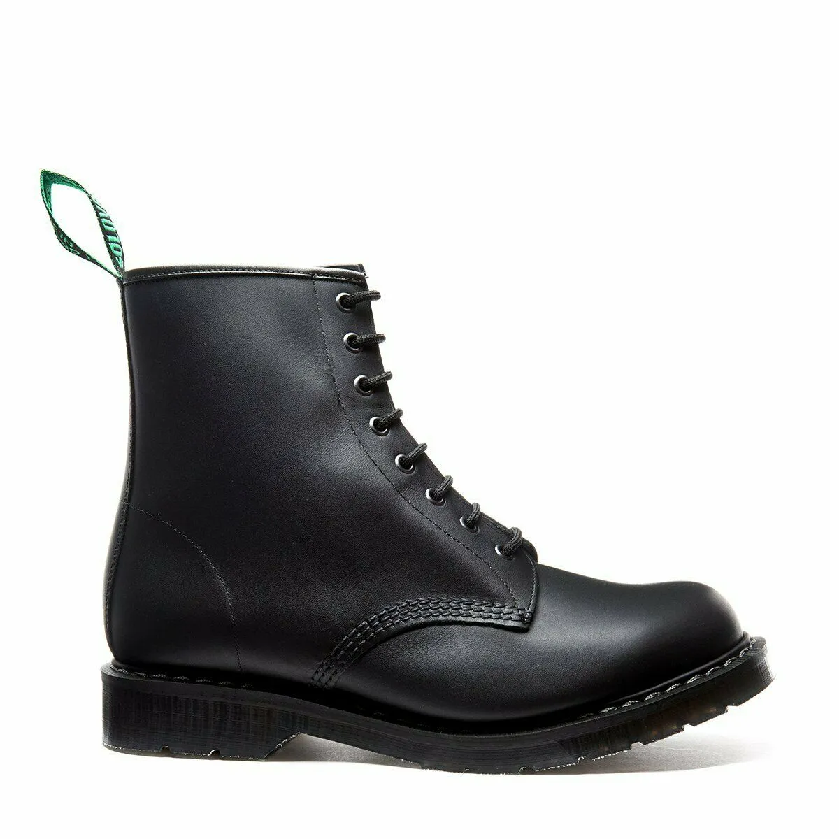 Solovair Shoes Shoes Boots Boots 8-Hole Leather Black Greasy Made in England