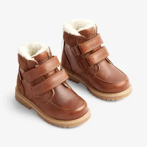 Stewie Tex Velcro Leather - cognac Wheat