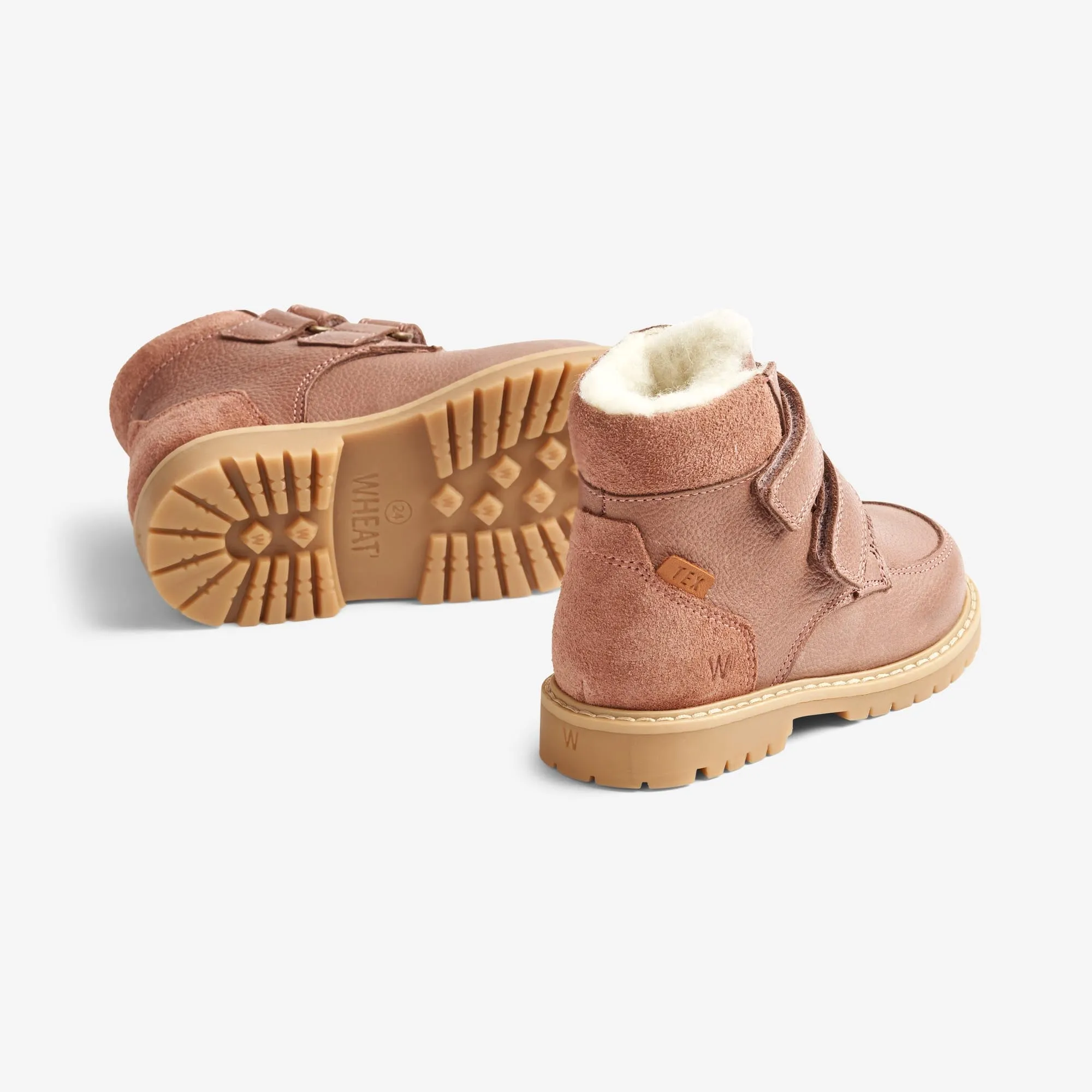 Stewie Tex Velcro Leather - dusty rouge Wheat