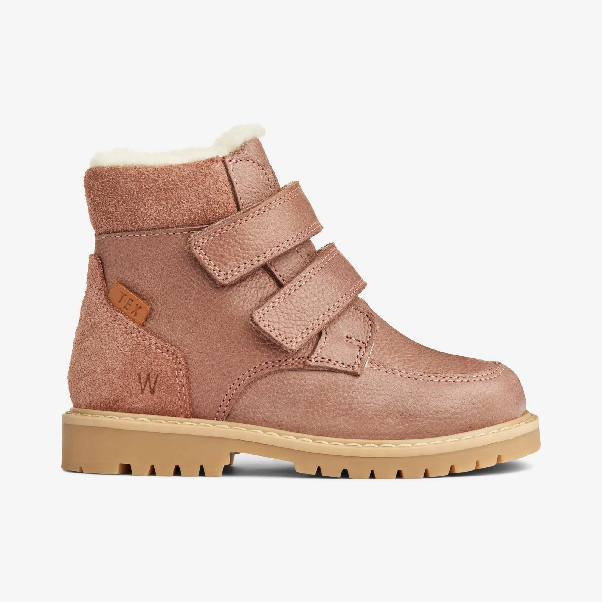 Stewie Tex Velcro Leather - dusty rouge Wheat
