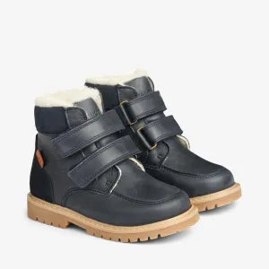 Stewie Tex Velcro Leather - navy Wheat