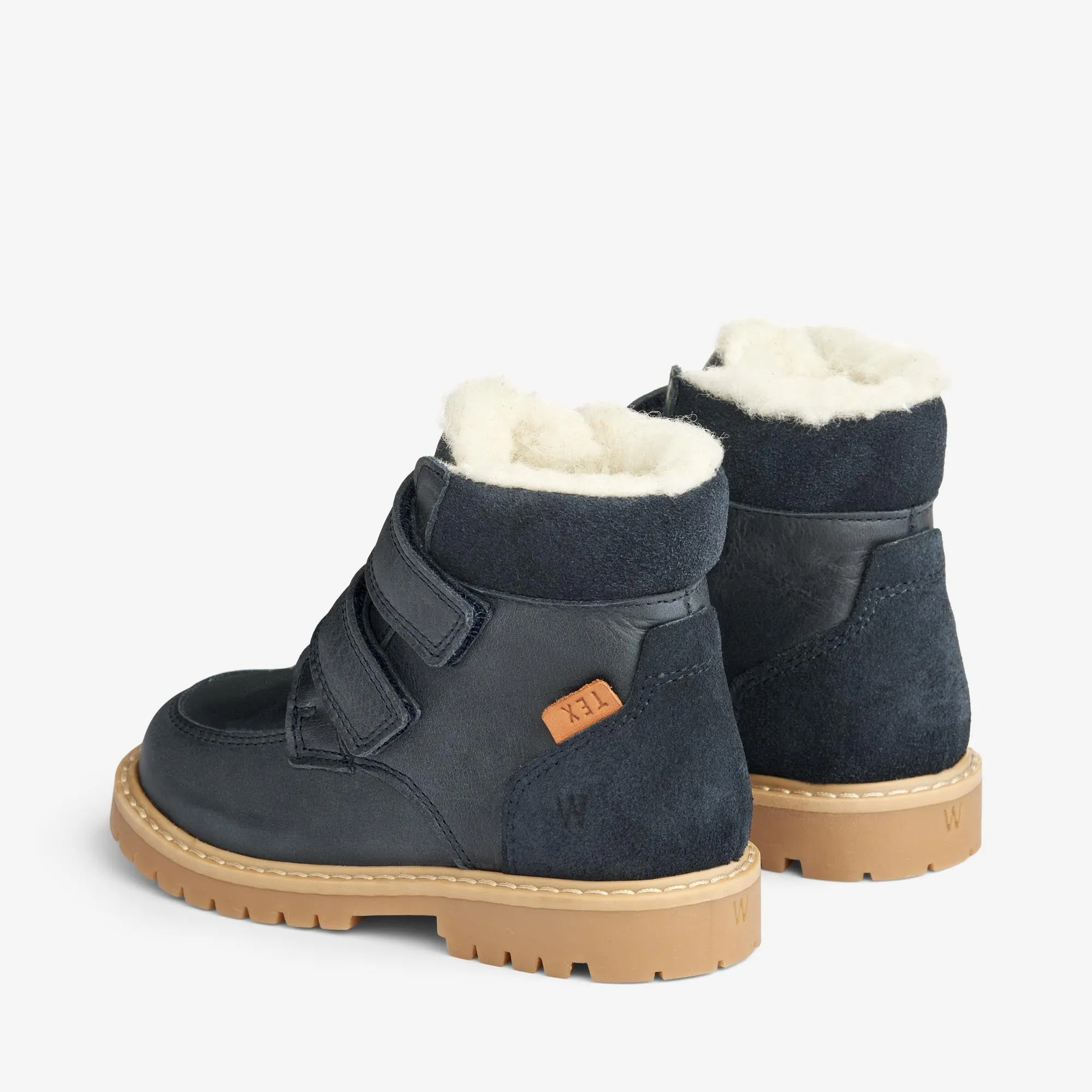 Stewie Tex Velcro Leather - navy Wheat