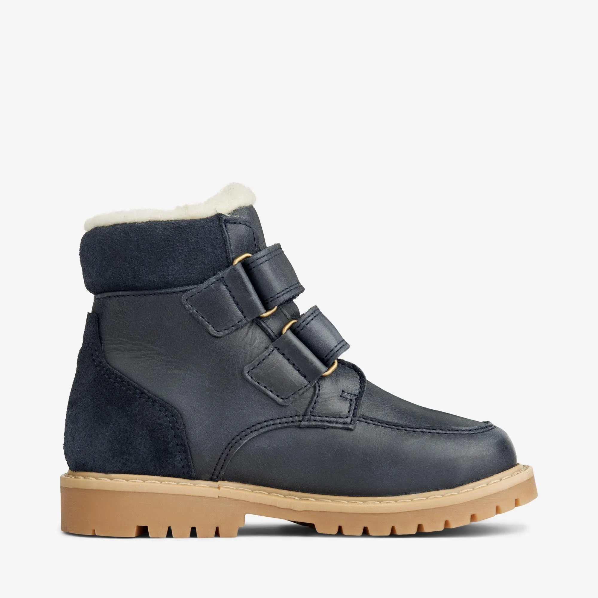 Stewie Tex Velcro Leather - navy Wheat