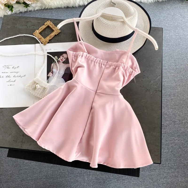 Summer Pleated Sling Blouse Anna Kay Co
