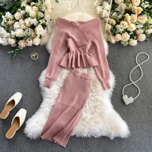 Two Pieced Knitted Skirt w/Sweater Anna Kay Co