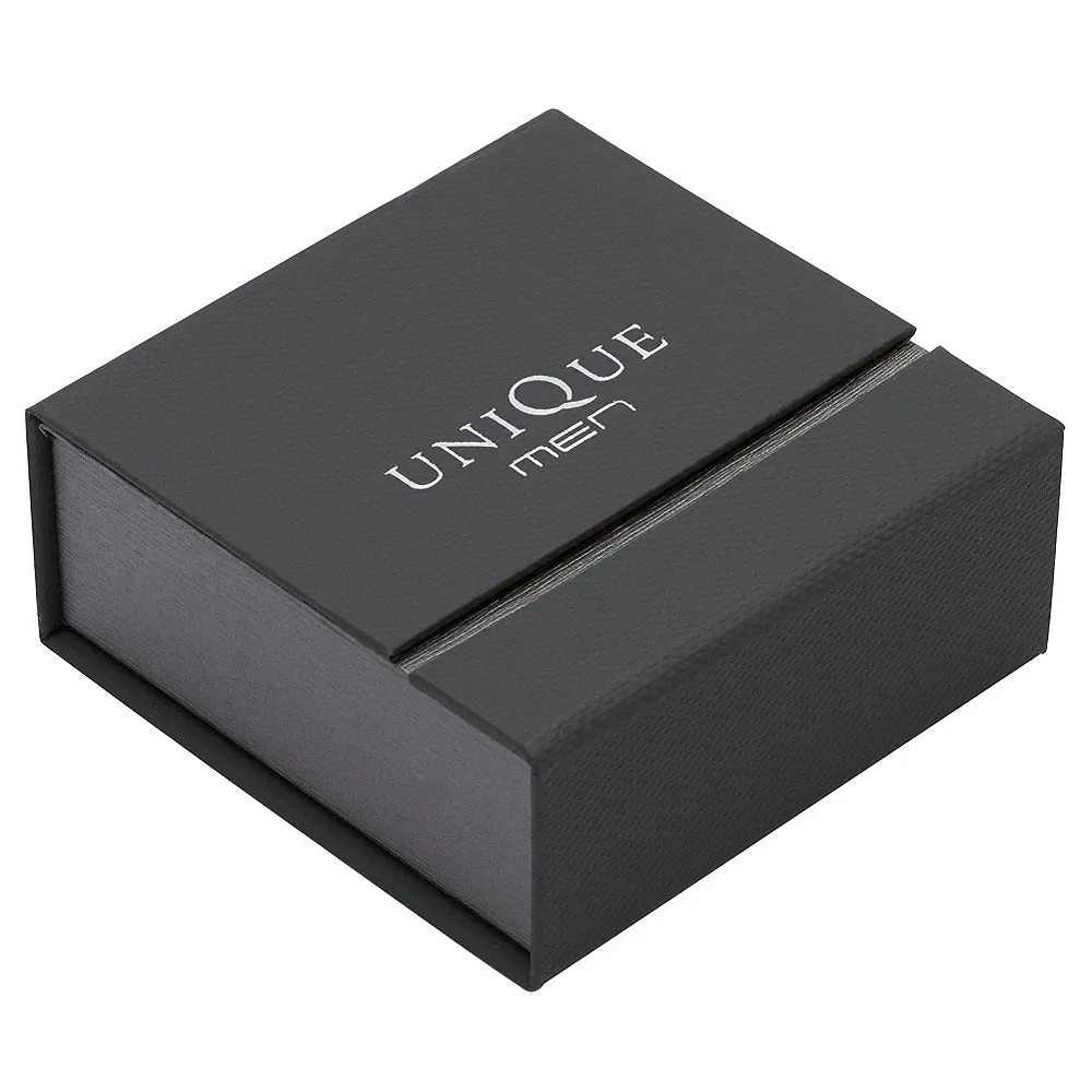 Unique & Co Green Leather Mens Bracelet B512DG-19
