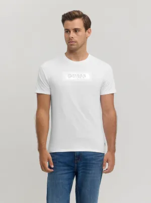 White Metallic Logo T-Shirt Guess